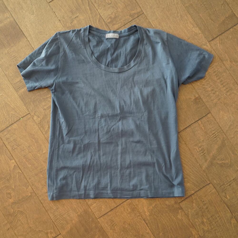 Margaret Howell Short Sleeve Pullover Top Gray Womens Size 10